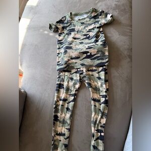 Old Navy Camouflage Dinosaur Two-Piece PJ Set - Green Camo 3T